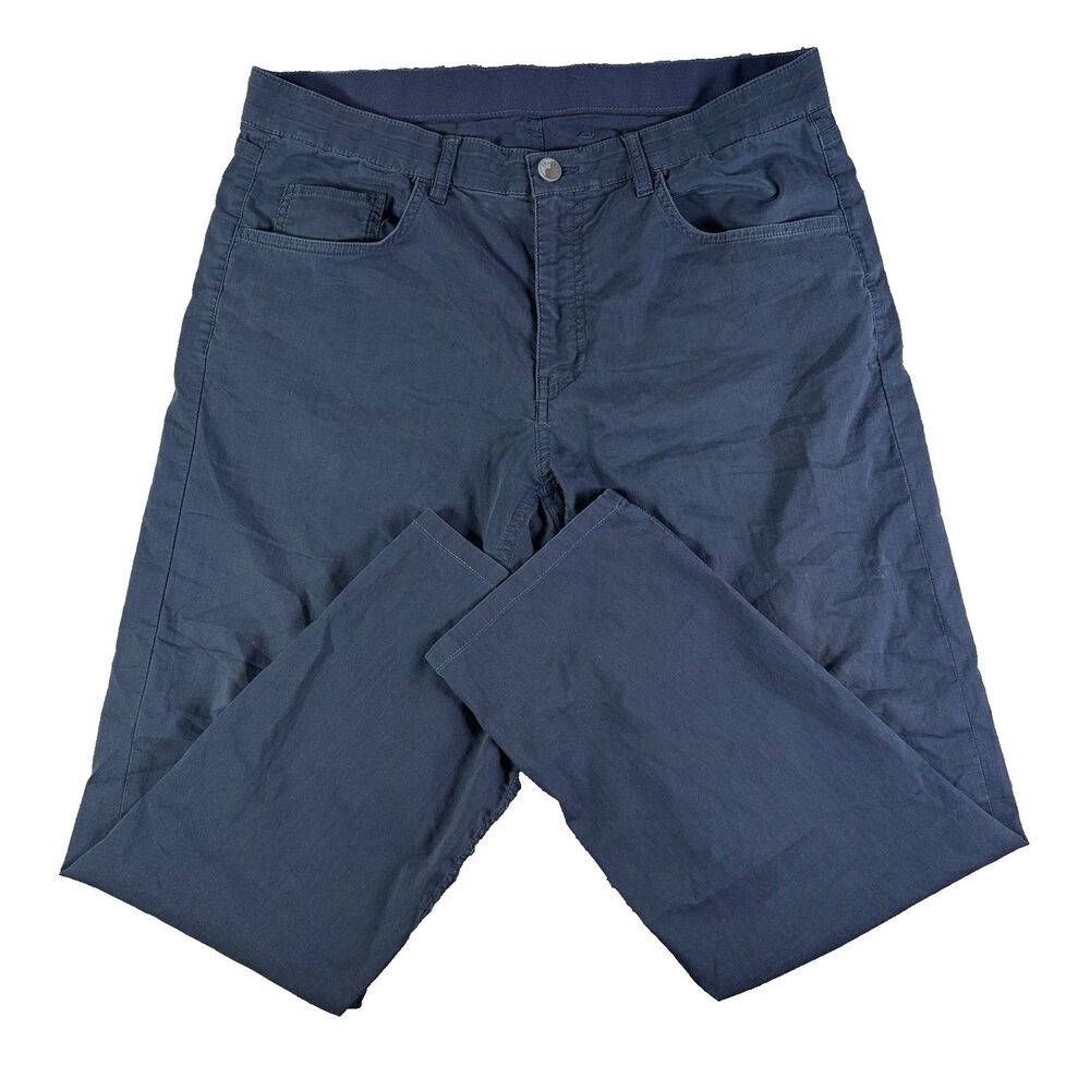 Faherty Movement Chino Pants Mens 33x27 Navy Blue Preppy Stretch Organic Cotton